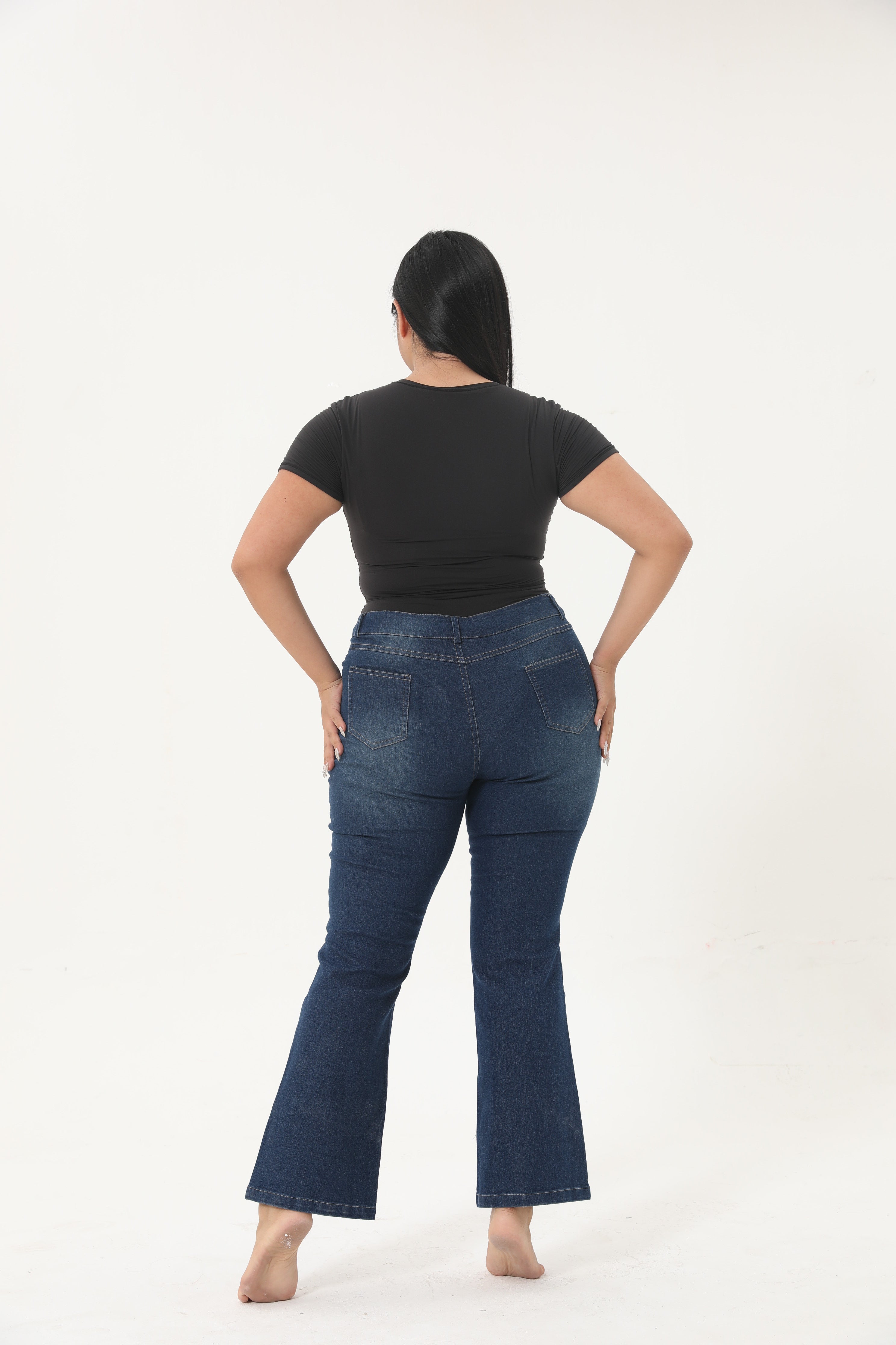 Vanessa - Dark Blue Tummy Jeans