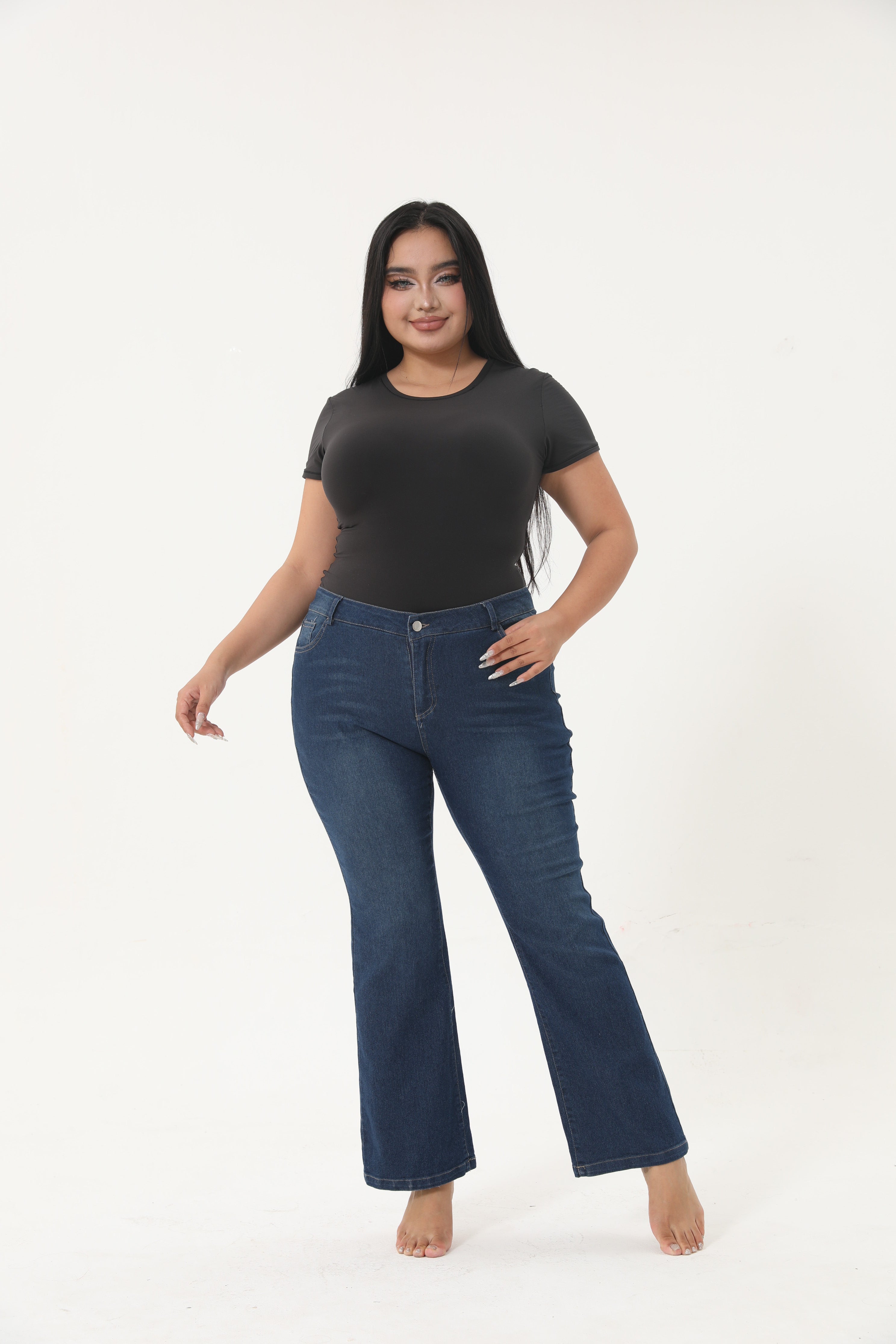 Vanessa - Dark Blue Tummy Jeans