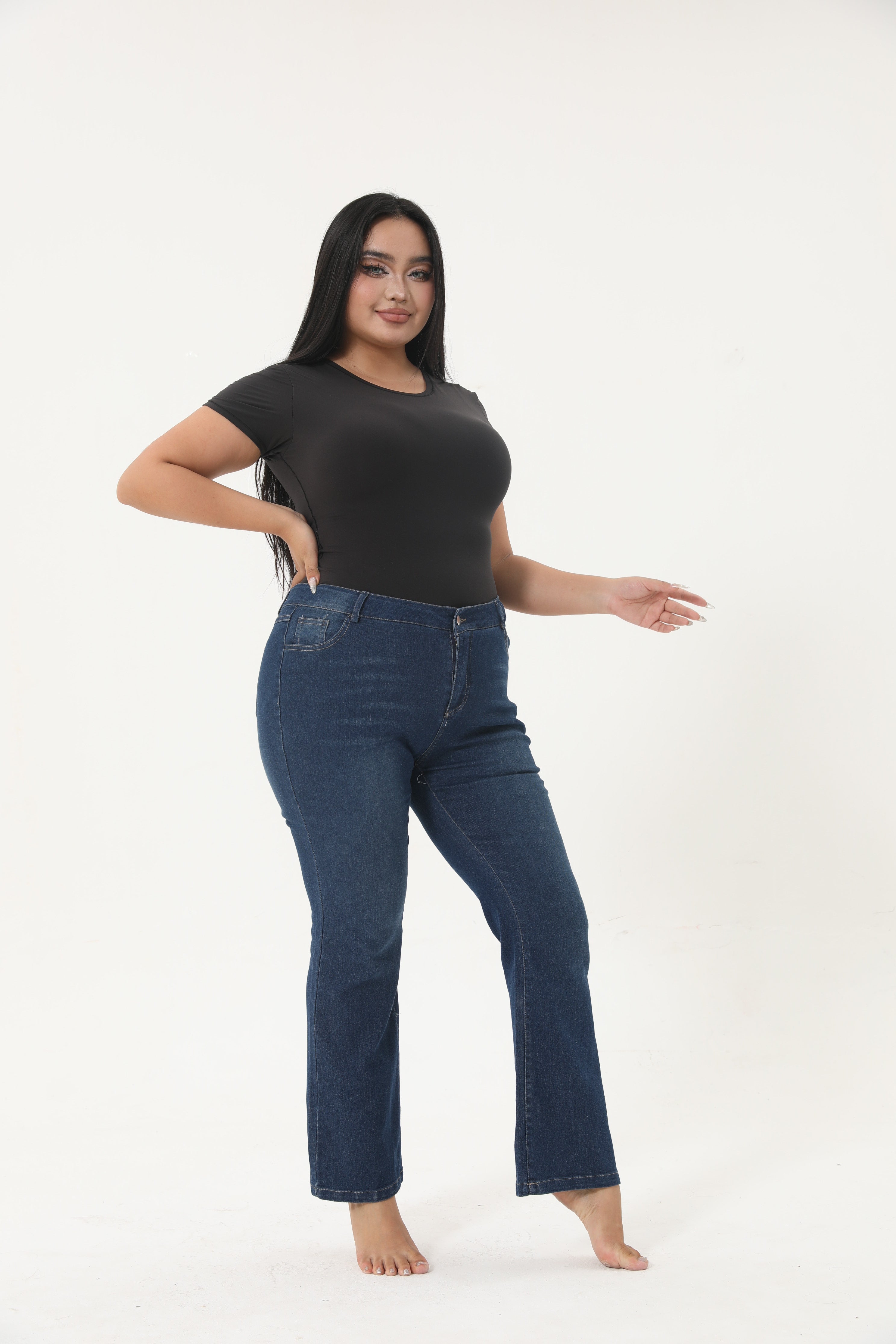 Vanessa - Dark Blue Tummy Jeans