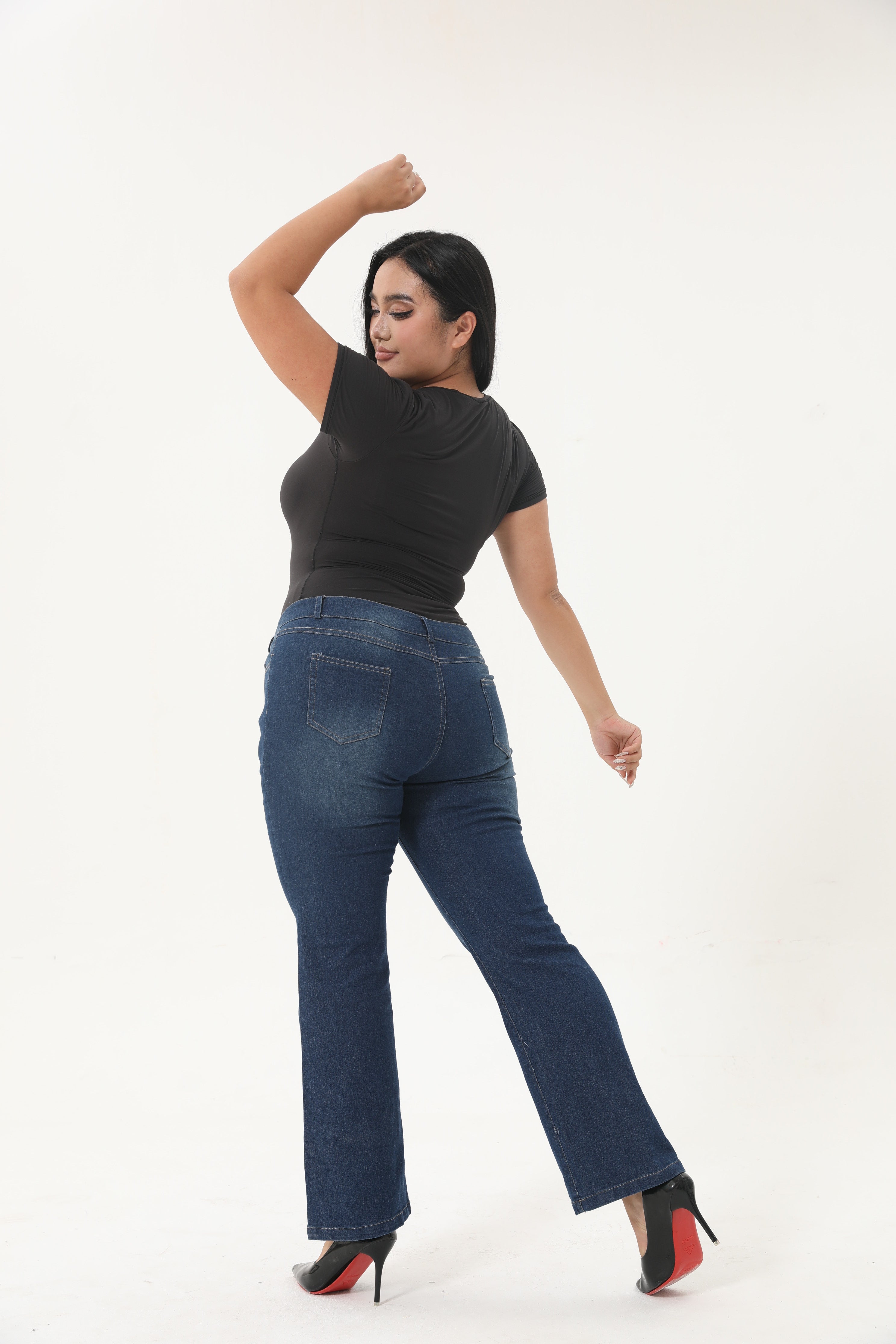 Vanessa - Dark Blue Tummy Jeans