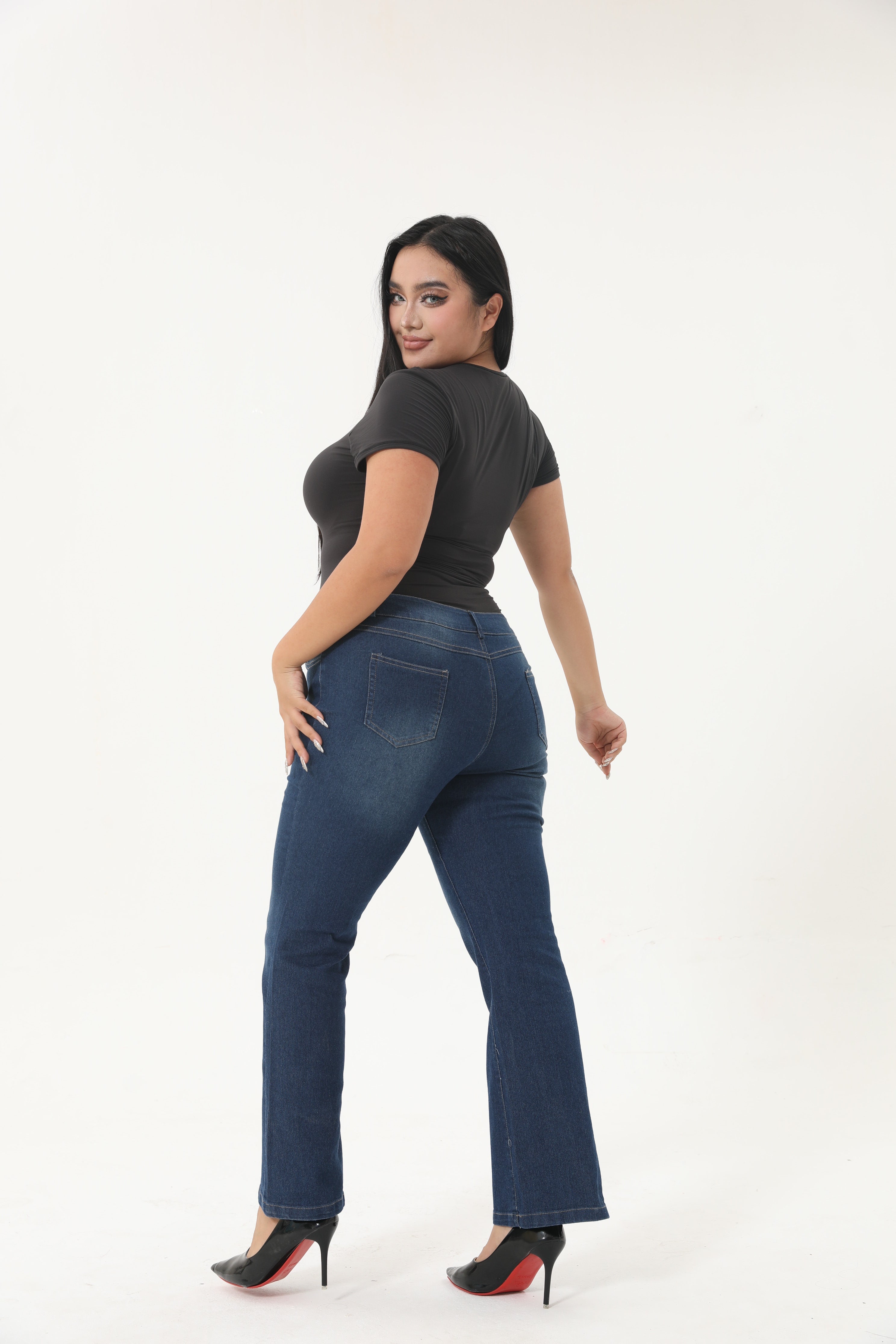 Vanessa - Dark Blue Tummy Jeans